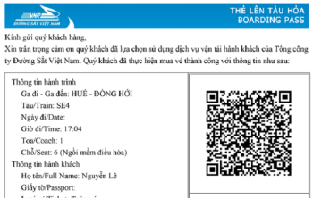 Hướng dẫn in vé tàu online